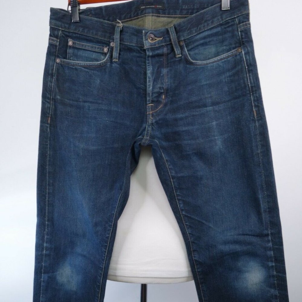 John Varvatos Boweby Selvedge Jeans Slim Straight Fit Size 32 x 32 Made In USA